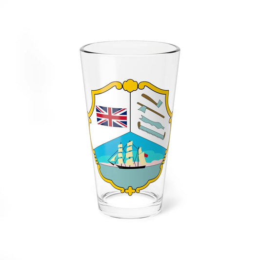 Coat of arms of British Honduras 1819-1907 (Belize) (Coat of Arms) Pint Glass 16oz 16oz - Go Mug Yourself