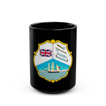 Coat of arms of British Honduras (1819-1907) - Black Coffee Mug-15oz-Go Mug Yourself