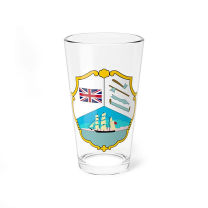 Coat of arms of British Honduras (1819-1907) - Pint Glass 16oz-16oz-Go Mug Yourself