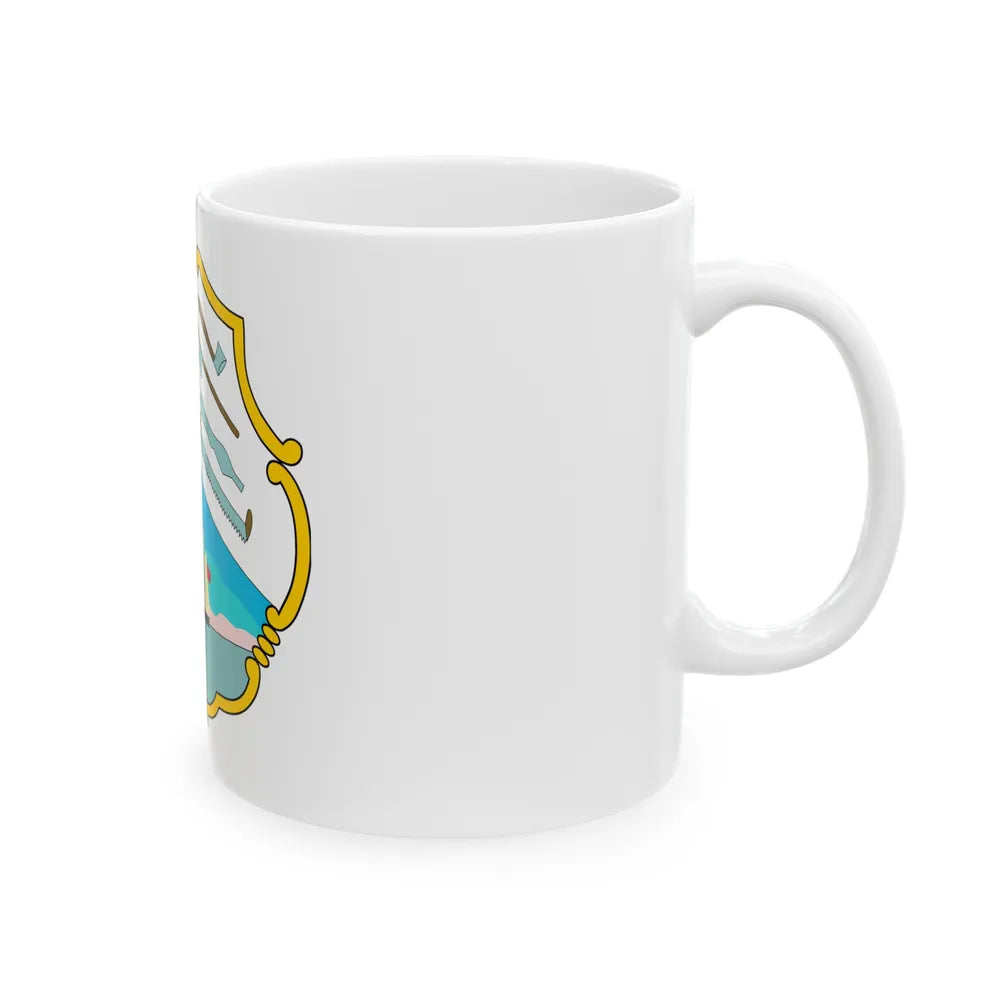 Coat of arms of British Honduras (1819-1907) - White Coffee Mug-Go Mug Yourself