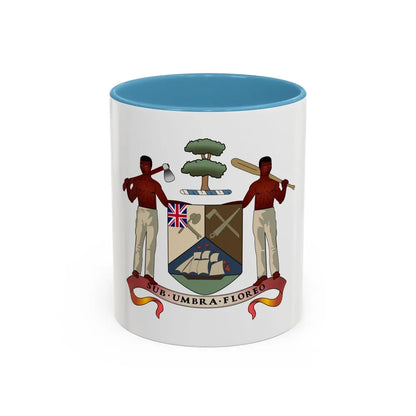Coat of arms of British Honduras (1907-1967) - Accent Coffee Mug 11oz Light Blue - Go Mug Yourself