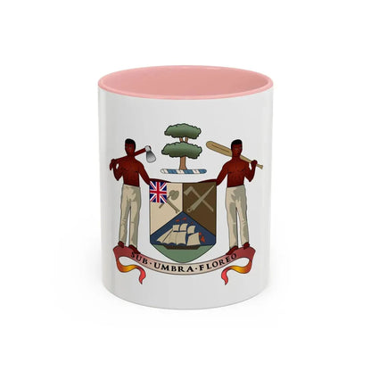 Coat of arms of British Honduras (1907-1967) - Accent Coffee Mug 11oz Pink - Go Mug Yourself