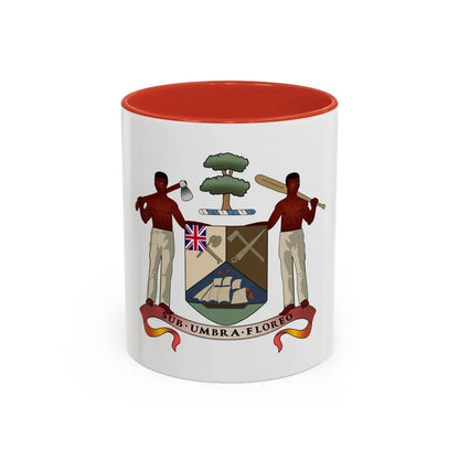 Coat of arms of British Honduras (1907-1967) - Accent Coffee Mug 11oz Red - Go Mug Yourself