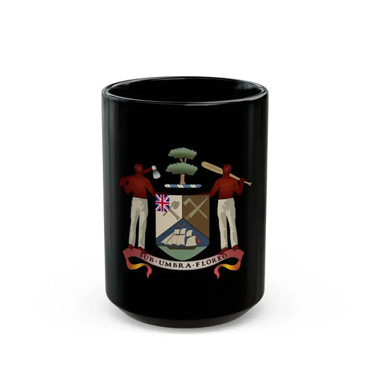 Coat of arms of British Honduras (1907-1967) - Black Coffee Mug 15oz - Go Mug Yourself