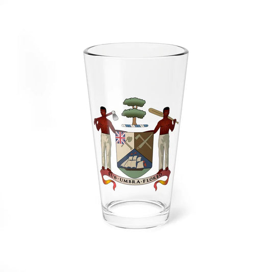 Coat of arms of British Honduras (1907-1967) - Pint Glass 16oz-16oz-Go Mug Yourself