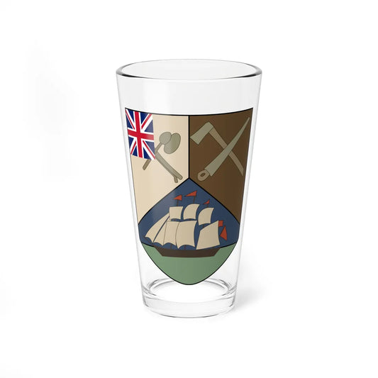 Coat of arms of British Honduras 1907-1981 (Belize) (Coat of Arms) Pint Glass 16oz 16oz - Go Mug Yourself