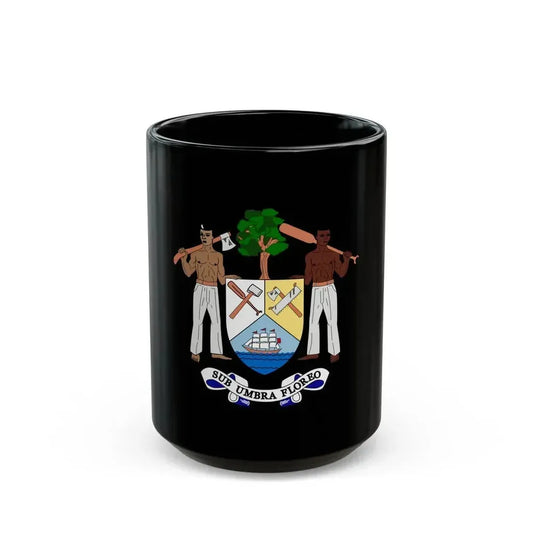 Coat of arms of British Honduras-Belize (1967-1981) - Black Coffee Mug 15oz - Go Mug Yourself