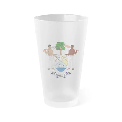 Coat of arms of British Honduras-Belize (1967-1981) - Frosted Pint Glass 16oz Default Title - Go Mug Yourself