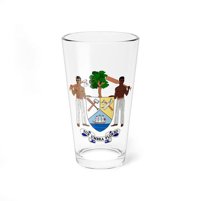 Coat of arms of British Honduras-Belize (1967-1981) - Pint Glass 16oz-16oz-Go Mug Yourself