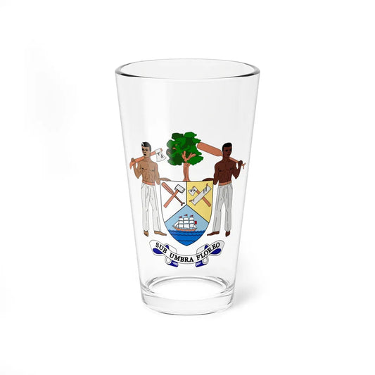 Coat of arms of British Honduras-Belize (1967-1981) - Pint Glass 16oz-16oz-Go Mug Yourself