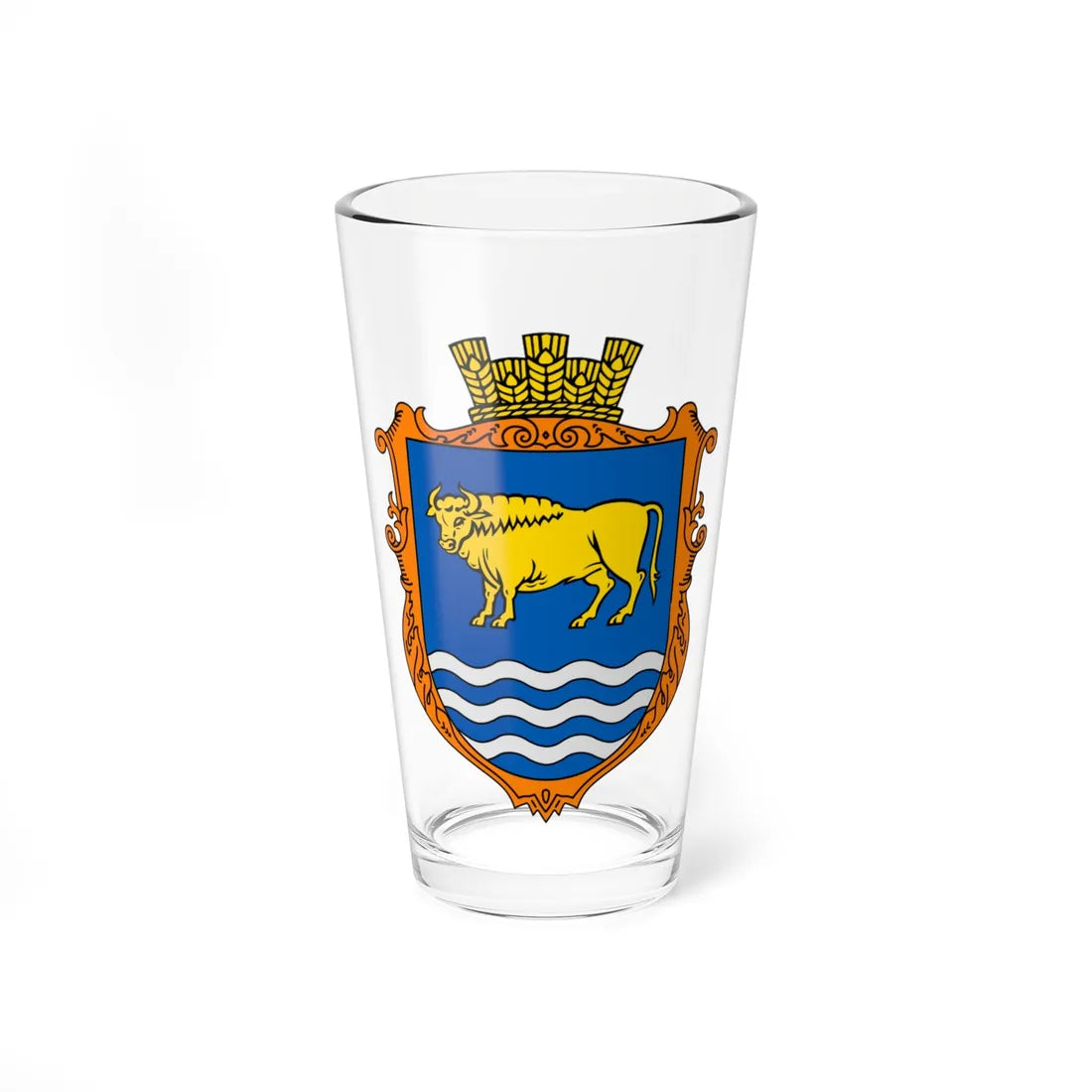 Coat of Arms of Brodky (Ukraine) (Coat of Arms) Pint Glass 16oz - Go Mug Yourself