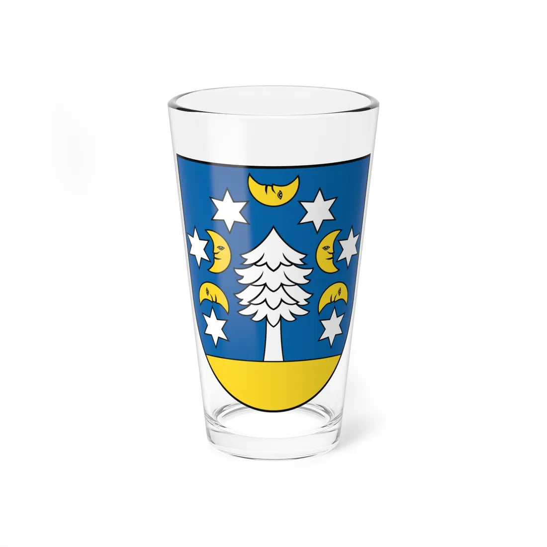 Coat of Arms of Budiš (Slovakia) (Coat of Arms) Pint Glass 16oz 16oz - Go Mug Yourself