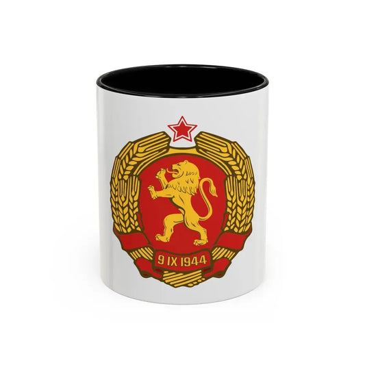 Coat of arms of Bulgaria (1948) - Accent Coffee Mug 11oz Black - Go Mug Yourself
