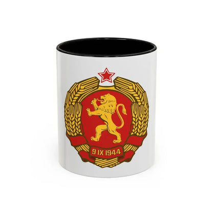 Coat of arms of Bulgaria (1948) - Accent Coffee Mug 11oz Black - Go Mug Yourself