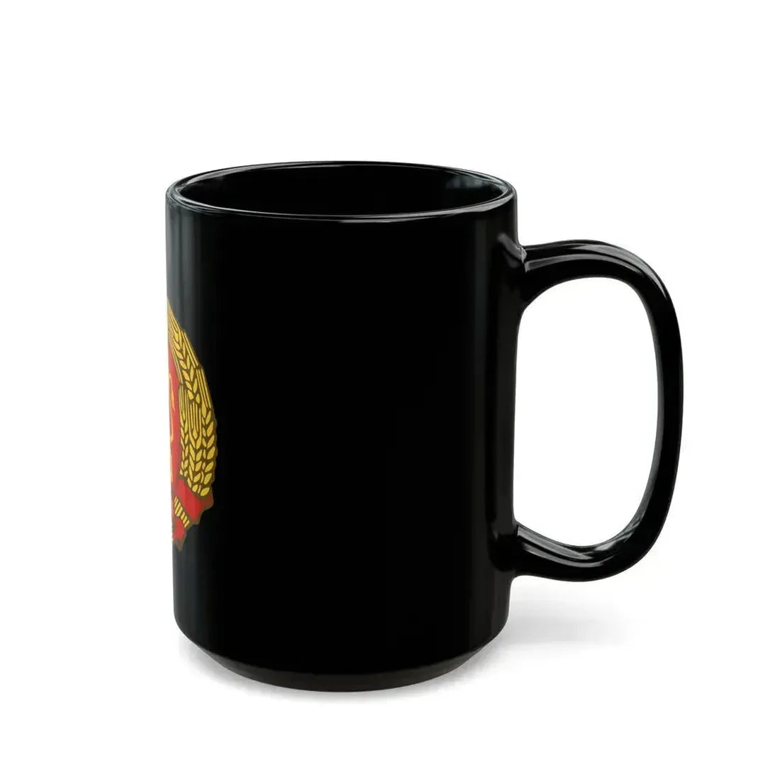 Coat of arms of Bulgaria (1948) - Black Coffee Mug - Go Mug Yourself