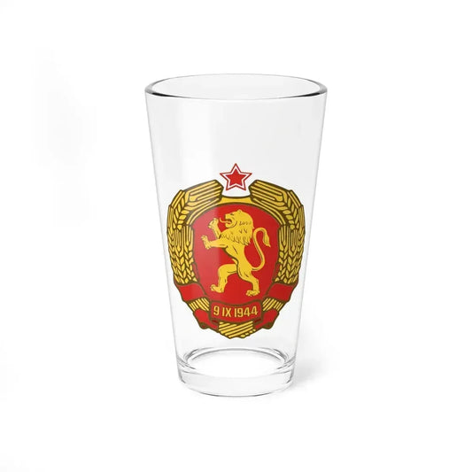 Coat of arms of Bulgaria (1948) - Pint Glass 16oz 16oz - Go Mug Yourself