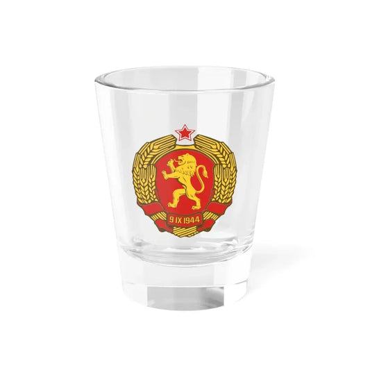 Coat of arms of Bulgaria (1948) - Shot Glass 1.5oz 1.5oz - Go Mug Yourself