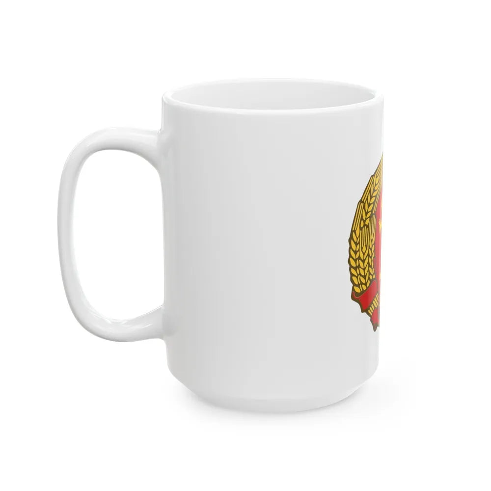 Coat of arms of Bulgaria (1948) - White Coffee Mug-Go Mug Yourself