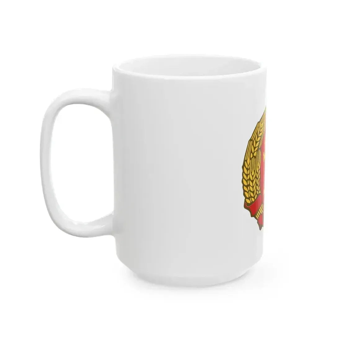 Coat of arms of Bulgaria (1948) - White Coffee Mug - Go Mug Yourself
