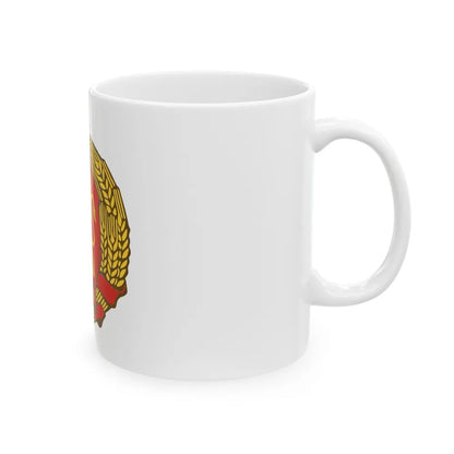 Coat of arms of Bulgaria (1948) - White Coffee Mug-Go Mug Yourself