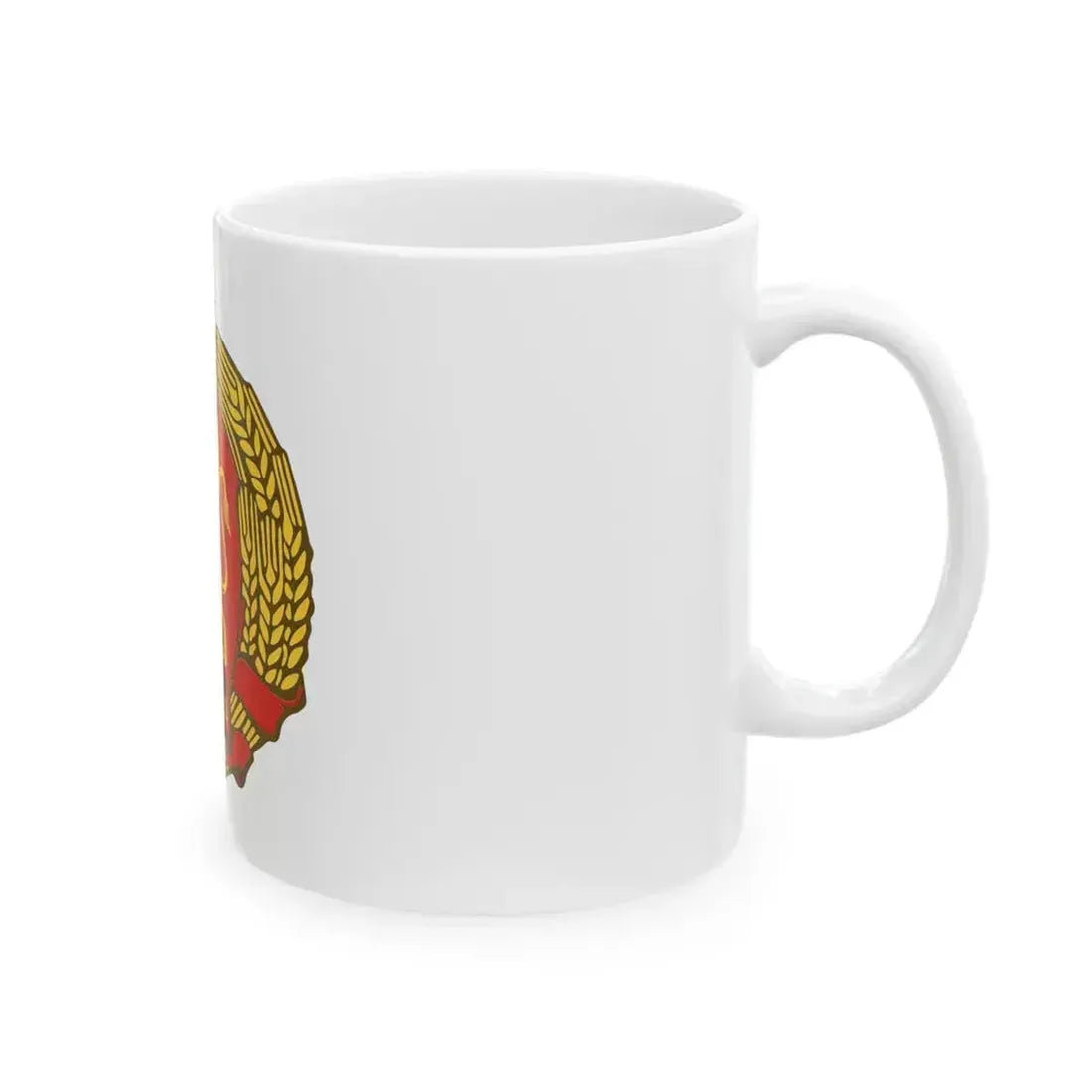 Coat of arms of Bulgaria (1948) - White Coffee Mug - Go Mug Yourself