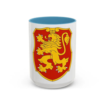 Coat of arms of Bulgaria 2 - Accent Coffee Mug 15oz Light Blue - Go Mug Yourself