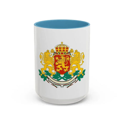 Coat of arms of Bulgaria - Accent Coffee Mug 15oz Light Blue - Go Mug Yourself