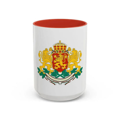 Coat of arms of Bulgaria - Accent Coffee Mug 15oz Red - Go Mug Yourself