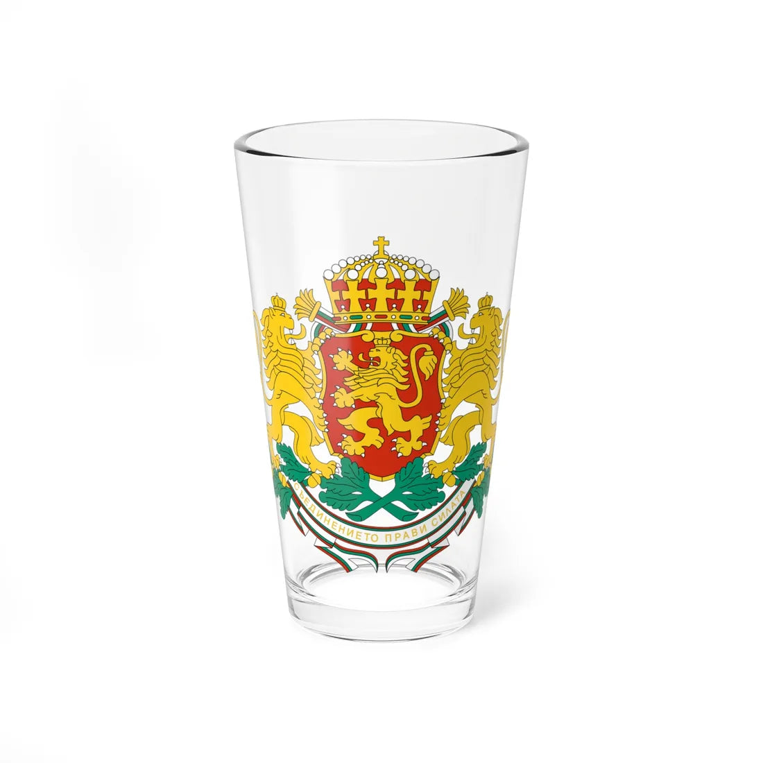 Coat of arms of Bulgaria (Bulgaria) (Coat of Arms) Pint Glass 16oz 16oz - Go Mug Yourself