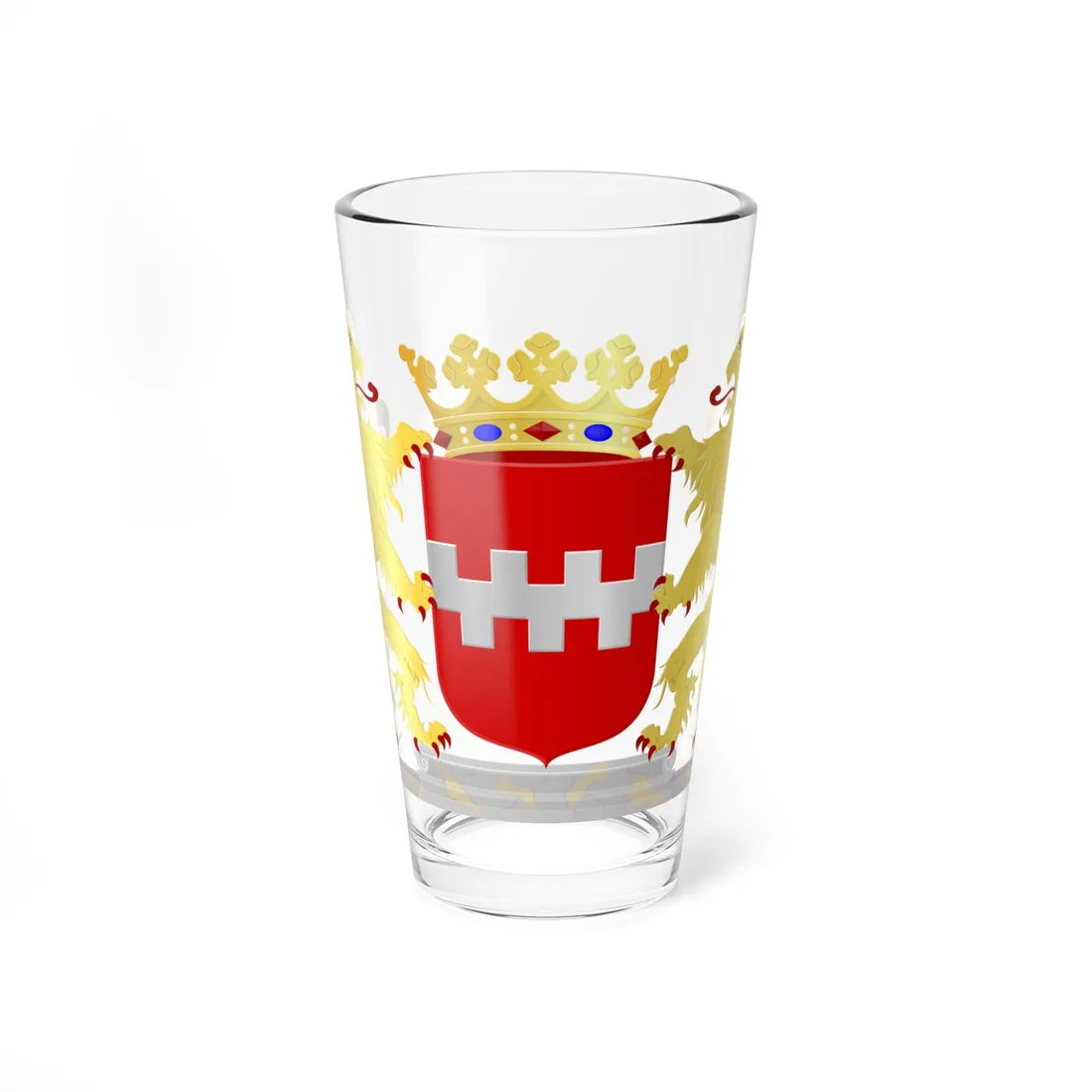 Coat of arms of Buren2 (Netherlands) (Coat of Arms) Pint Glass 16oz 16oz - Go Mug Yourself