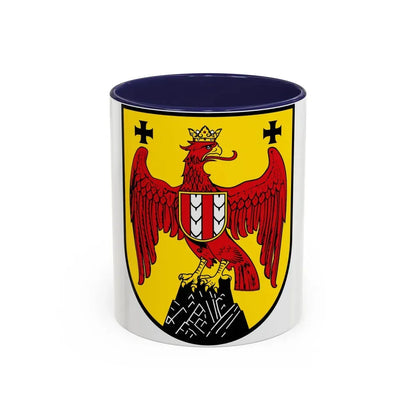 Coat of Arms of Burgenland Austria - Accent Coffee Mug 11oz Navy - Go Mug Yourself