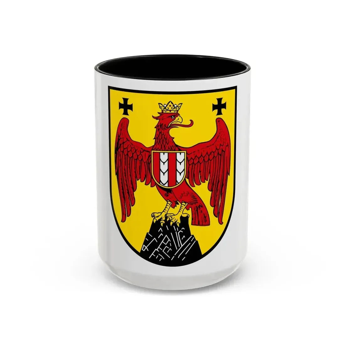Coat of Arms of Burgenland Austria - Accent Coffee Mug 15oz Black - Go Mug Yourself