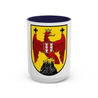 Coat of Arms of Burgenland Austria - Accent Coffee Mug 15oz Navy - Go Mug Yourself