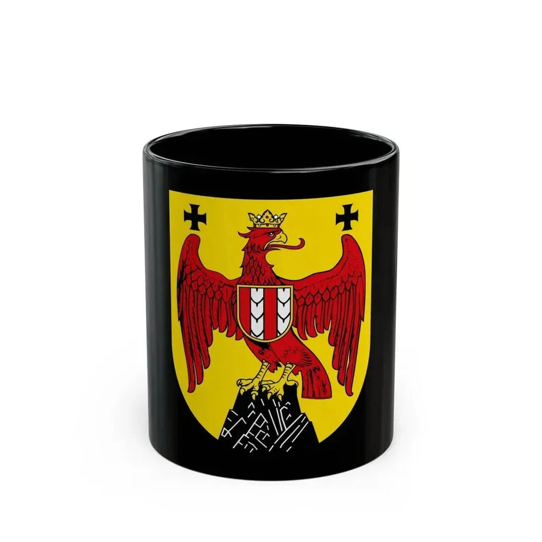 Coat of Arms of Burgenland Austria - Black Coffee Mug 11oz - Go Mug Yourself