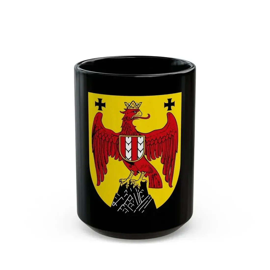 Coat of Arms of Burgenland Austria - Black Coffee Mug 15oz - Go Mug Yourself