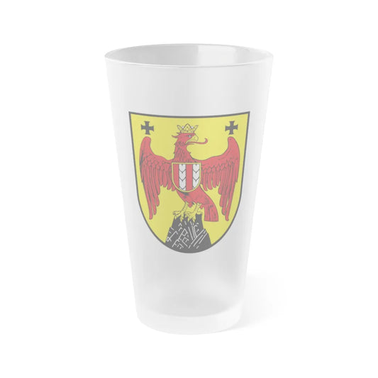 Coat of Arms of Burgenland Austria - Frosted Pint Glass 16oz-16oz-Frosted-Go Mug Yourself