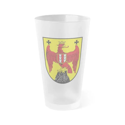 Coat of Arms of Burgenland Austria - Frosted Pint Glass 16oz 16oz Frosted - Go Mug Yourself