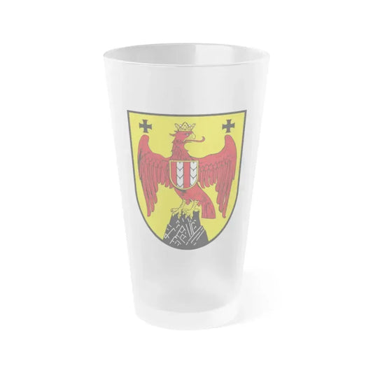 Coat of Arms of Burgenland Austria - Frosted Pint Glass 16oz 16oz Frosted - Go Mug Yourself