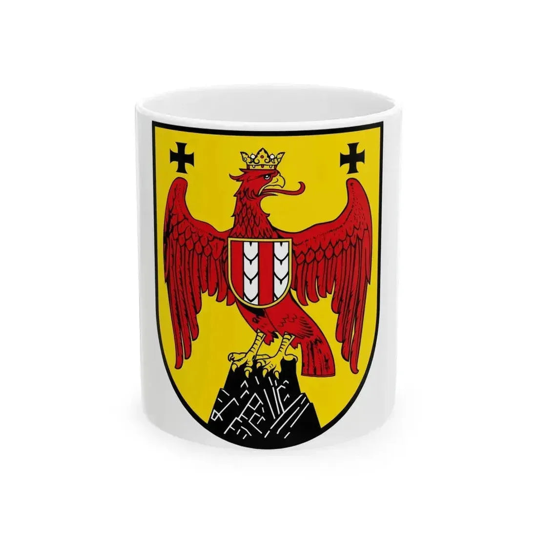 Coat of Arms of Burgenland Austria - White Coffee Mug 11oz - Go Mug Yourself