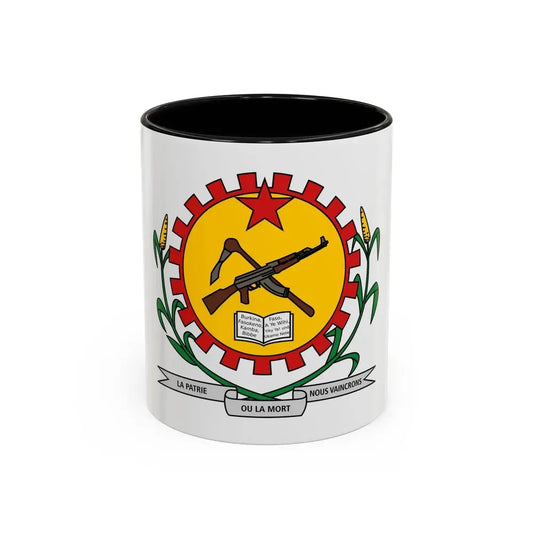 Coat of arms of Burkina Faso 1984-1991 - Accent Coffee Mug 11oz Black - Go Mug Yourself