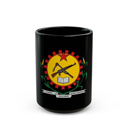 Coat of arms of Burkina Faso 1984-1991 - Black Coffee Mug-15oz-Go Mug Yourself