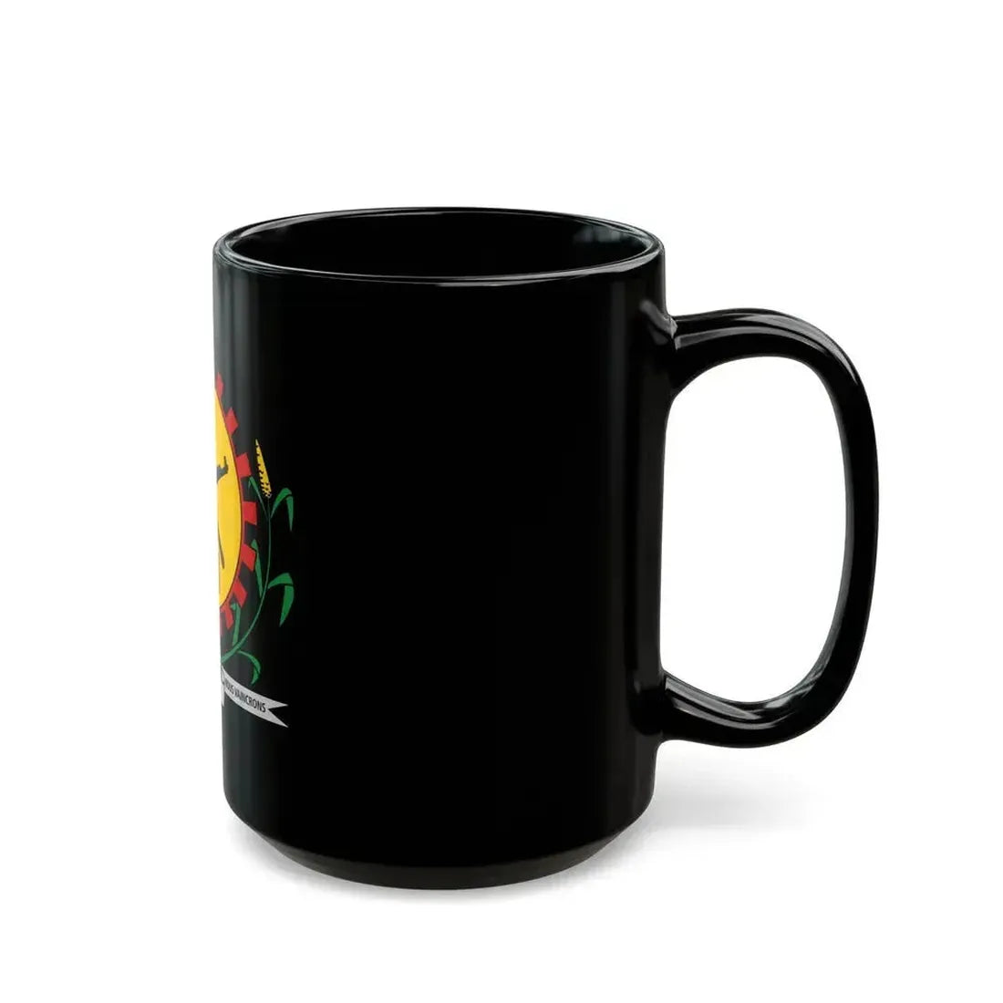 Coat of arms of Burkina Faso 1984-1991 - Black Coffee Mug - Go Mug Yourself