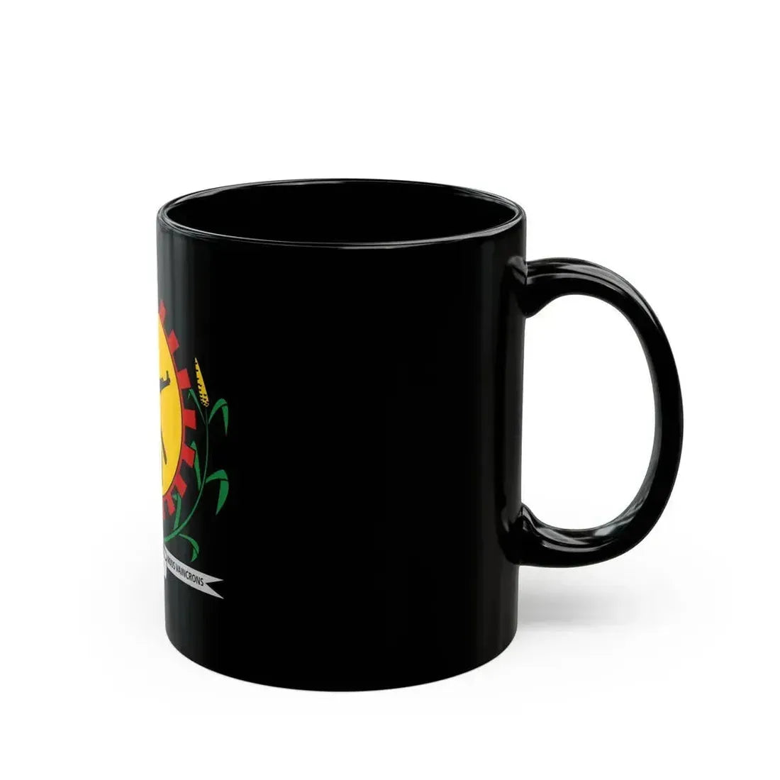 Coat of arms of Burkina Faso 1984-1991 - Black Coffee Mug - Go Mug Yourself