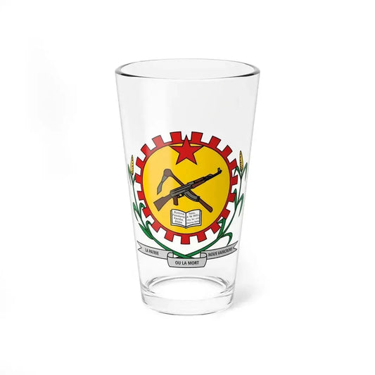Coat of arms of Burkina Faso 1984-1991 - Pint Glass 16oz 16oz - Go Mug Yourself