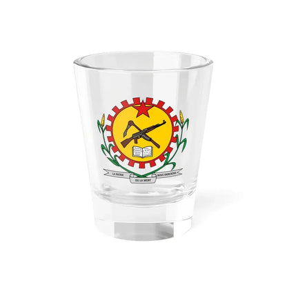 Coat of arms of Burkina Faso 1984-1991 - Shot Glass 1.5oz 1.5oz - Go Mug Yourself
