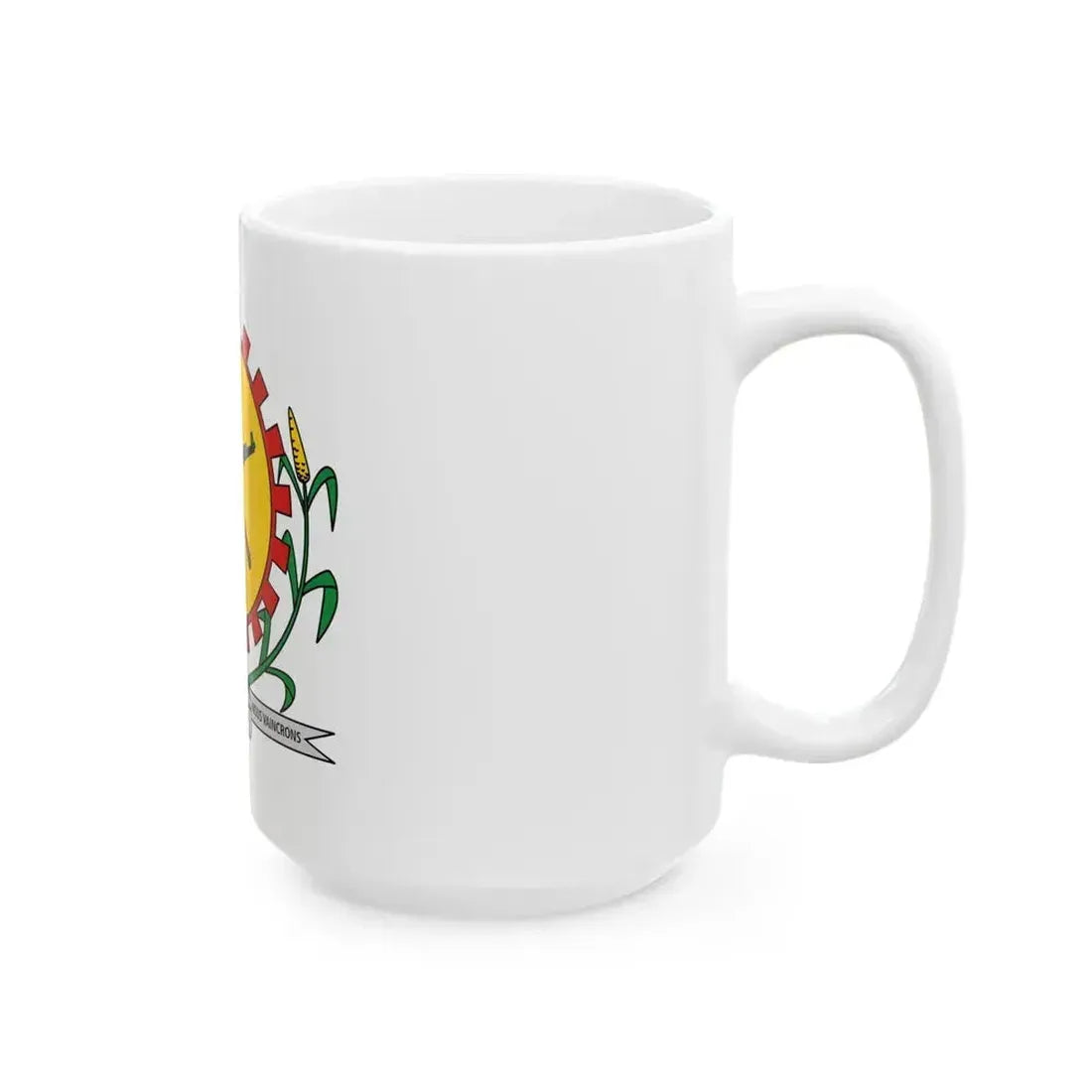 Coat of arms of Burkina Faso 1984-1991 - White Coffee Mug - Go Mug Yourself