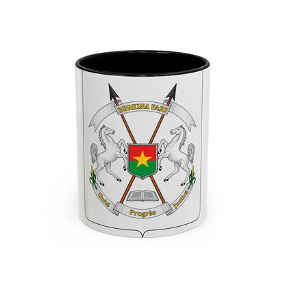 Coat of arms of Burkina Faso - Accent Coffee Mug 11oz Black - Go Mug Yourself