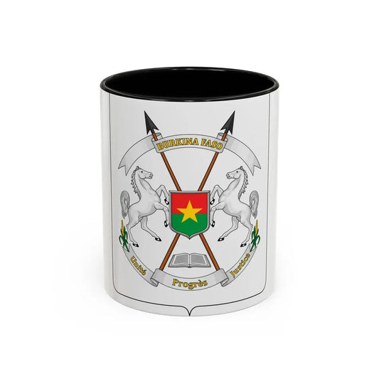 Coat of arms of Burkina Faso - Accent Coffee Mug 11oz Black - Go Mug Yourself