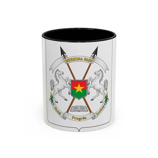 Coat of arms of Burkina Faso - Accent Coffee Mug 11oz Black - Go Mug Yourself