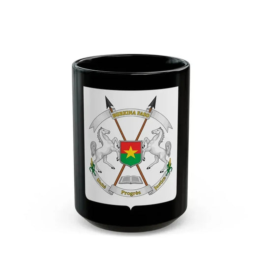 Coat of arms of Burkina Faso - Black Coffee Mug 15oz - Go Mug Yourself